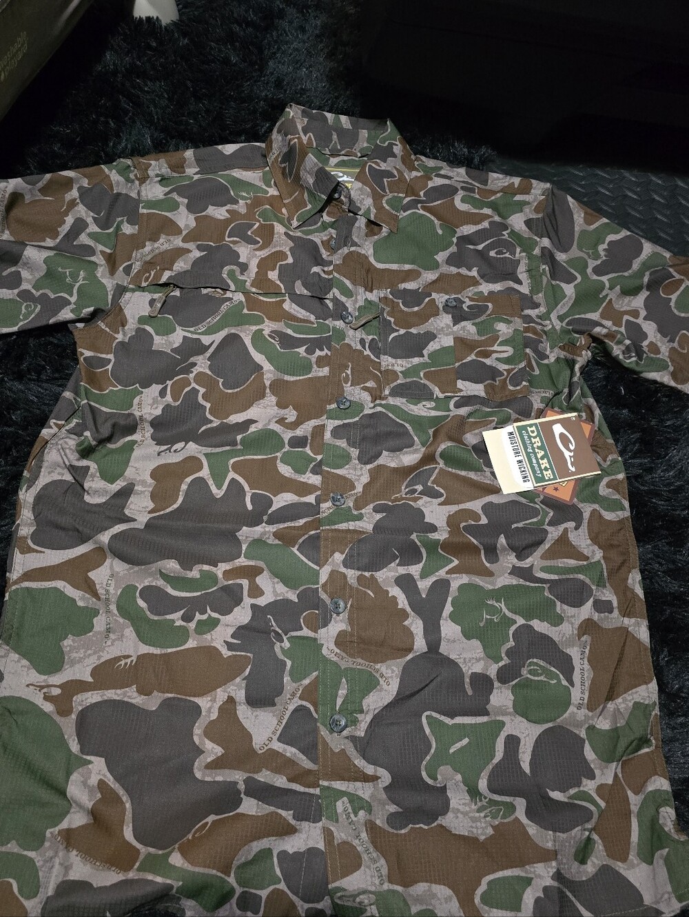 🦆NWT Drake Clothing Co. 🦆Men's Small Camo Short Sleeve Shirt